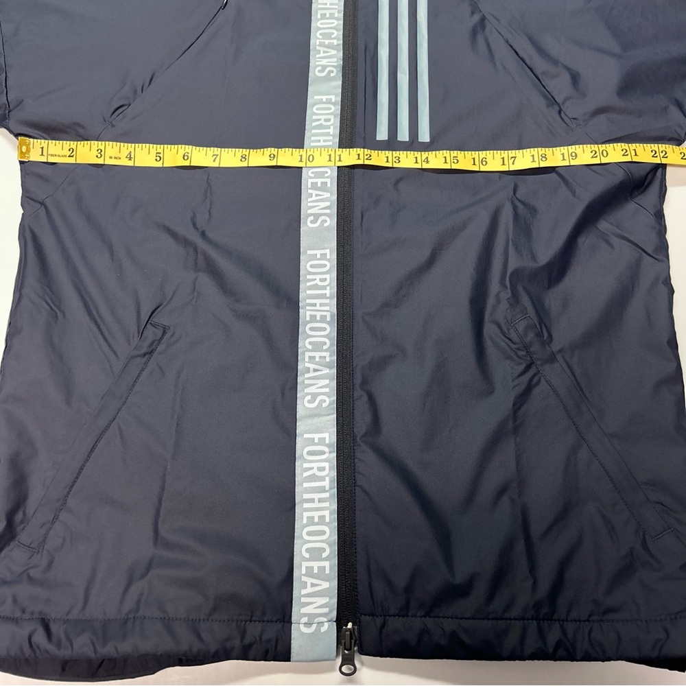 Adidas Mens Parley Hooded Windbreaker Jacket Size S Full Zip Hooded Lightweight - Picture 6 of 11
